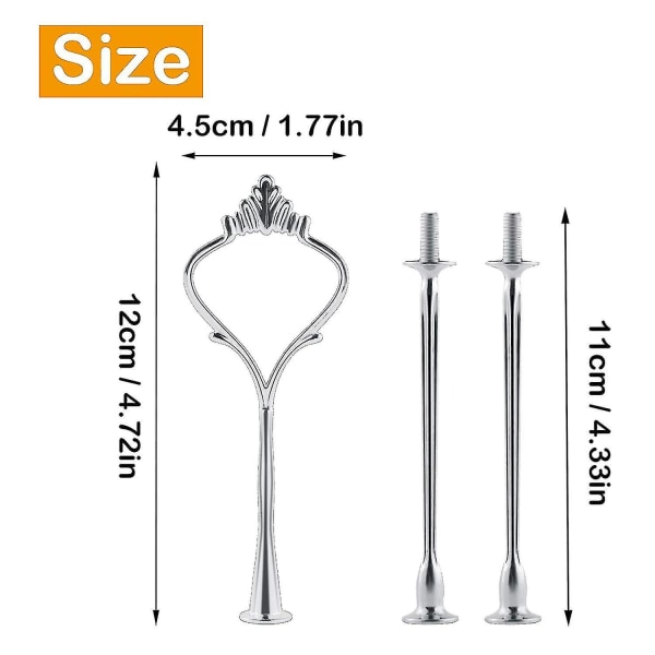 6 sæt bakke hardware til kage stativ 3 lag kage stativ montering hardware holder til bryllup og fest