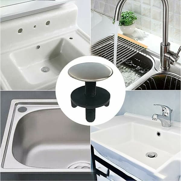 2 st Kitchen Sink Faucet Hole Cover Deck Plate Kranhålsöverdrag Borstad