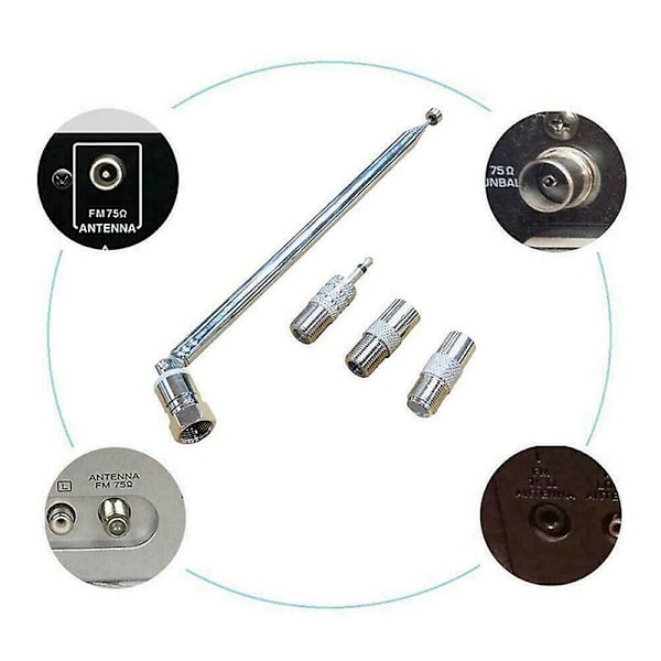 Bose Wave F-tyyppinen radioantenni FM teleskooppinen antenni 3,5 mm adapteriliitin *1*1
