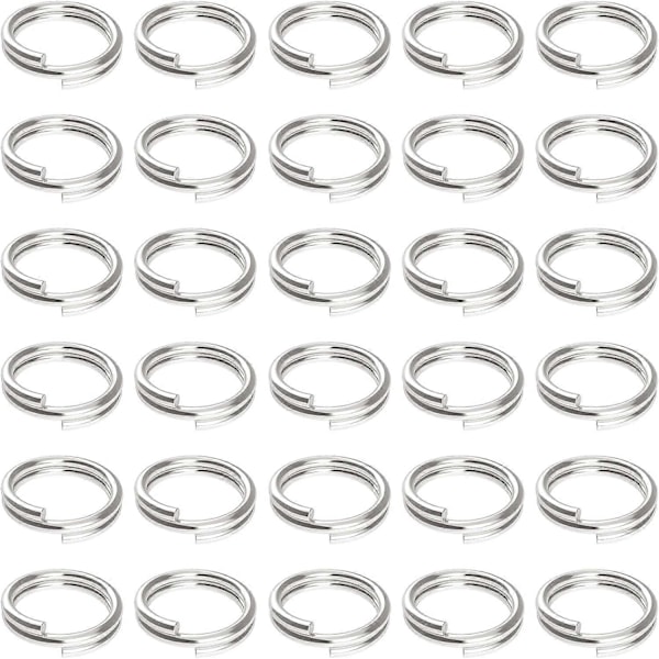 100 stk. 10 mm Mini Split Jump Rings - Smykkeforbindelser