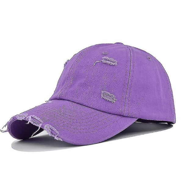 Herre Dame Baseball Cap Sommer Dame Sol Sport Visir Hat Hull Solhatt Peaked Cap Justerbar Purple