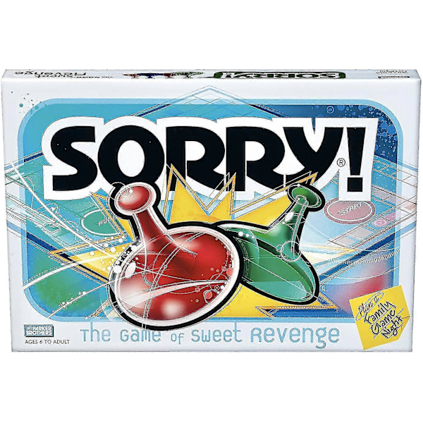 Hasbro Gaming Sorry! Parker Brothers Perhepeli 2-4 pelaajalle, 6 vuotta ja sitä vanhemmille, aikuisille, teineille ja lapsille