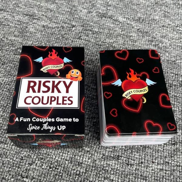 Dialogspillkort for par, risikofylte par, risikofylte par, spillkort, leker