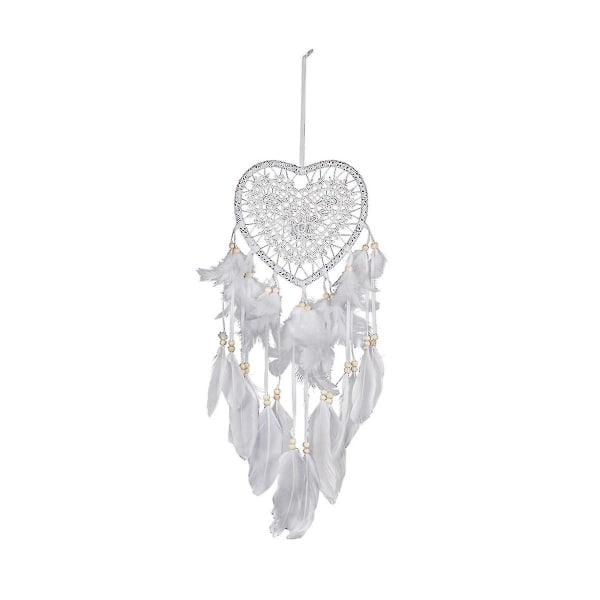 Hjerte Boho Drømmefanger, Med LED Lys Hjerteformet Drømmefanger Anheng Boho Stil Dekor For Jentegaver