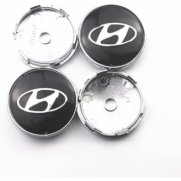 4 Stycken 60mm Navkapslar Bil Emblme Badge Logo Hjulcentrumkåpa För Solaris Ix35 I20 I30 I40 Hyundai Tucson Creta