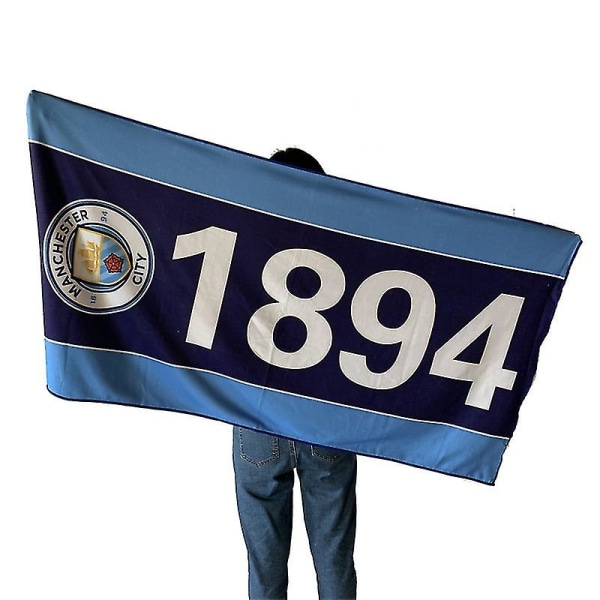 Manchester City 75*140 cm trykt rektangulært badehåndkle strandhåndklevifter