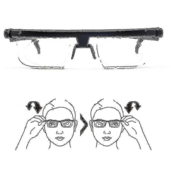 Justerbare briller Skivesyn Variabel fokus Eyewear Avstandsavlesning