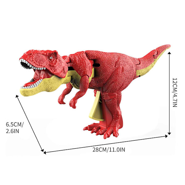 Dinosaur Legetøj Børn Trykker På Tyrannosaurus Model Vibrerende Hoved Og Hale Bevægende Dinosaur