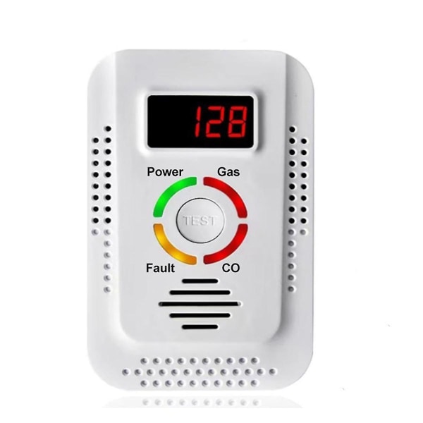 Natural Gas Detector and Carbon Monoxide CO Detector,Combustible Gas Detector Monitor for Co, Methane in Kitchen-EU Plug