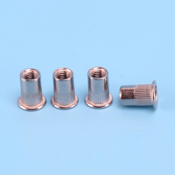 100 stk. 304 Rustfritt Stål Blindmutter Rivnut Innsettingsmutter M6x15mm