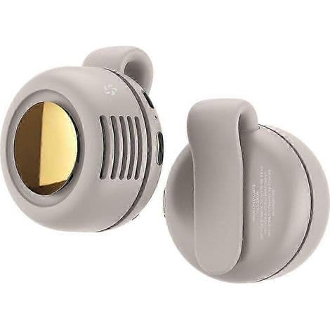 Bærbar USB genopladelig ventilator, mini clip-on ventilator til nakke/talje, hvid