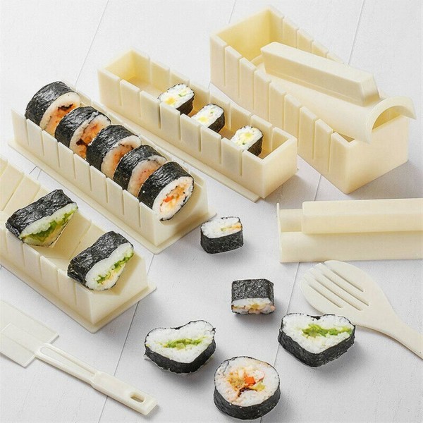 2x Sushikoneen mold Japanilainen mold Monitoiminen mould Sushin valmistussarja Neliönmuotoinen Sushi Mol