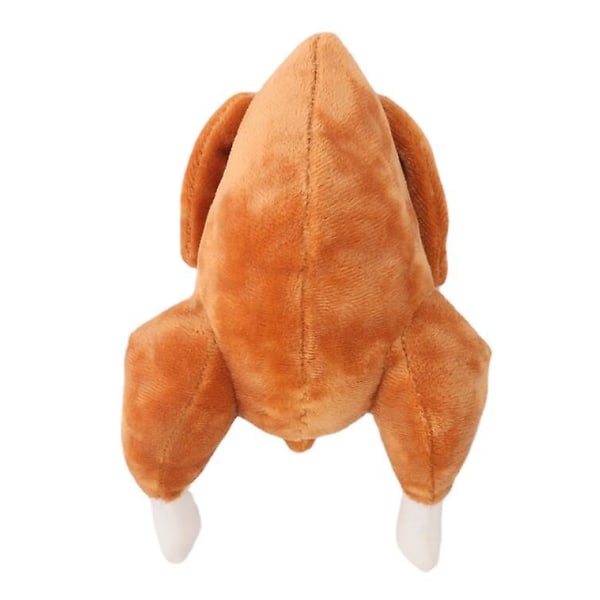 (stekt kyckling form) Fylld plysch stekt kyckling Pipande Pet Toy Hund Toy