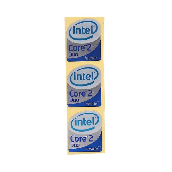 5 st bärbar stationär dator Intel Core 2 Duo-dekor dekorationsetikett