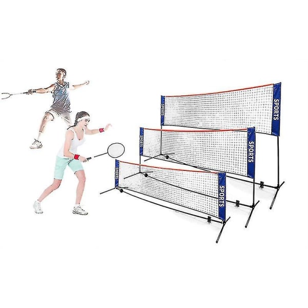 Bärbar hopfällbar Enkel 3m 4m 5m 6m Tennisnät Badmintonnät 4.1M