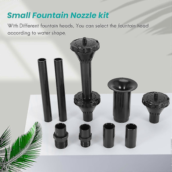 9 st Små Fontänmunstycke Kit Vatten Fontänmunstycken Kompatibla Damm