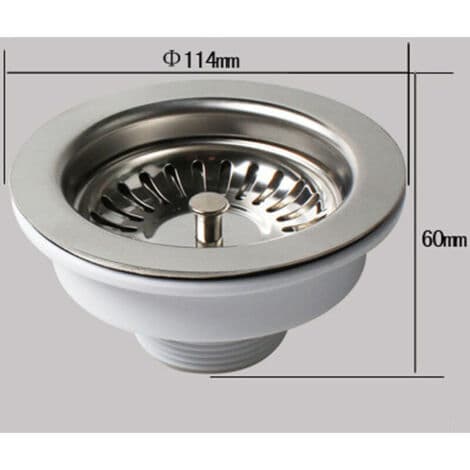 Manuell kurvsil avløp til vask, 114 mm diameter