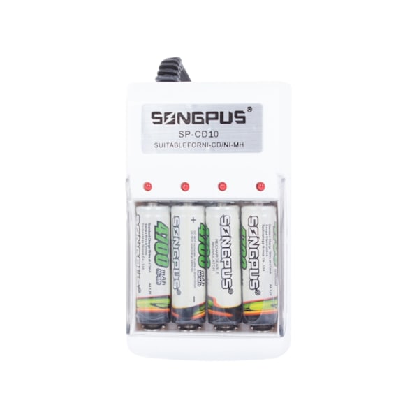 4x Batterilader - AA/AAA Batterier
