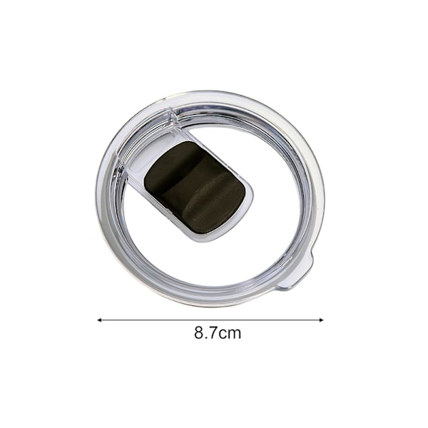 2 stk. 20oz Kop Låg Praktisk Gennemsigtig Tumbler Erstatningslåg med Magnetisk Skydeknap til Hjemmet