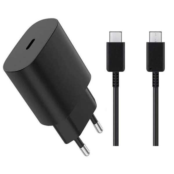 25W Samsung Hurtiglader Adapter & Kabel USB-C 2m