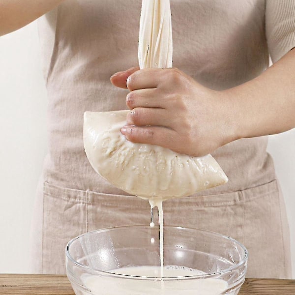 Bomull osteklut nøttemelkposer Ostetøy silposer som er kompatible med siling Gjenbrukbare kjøkken