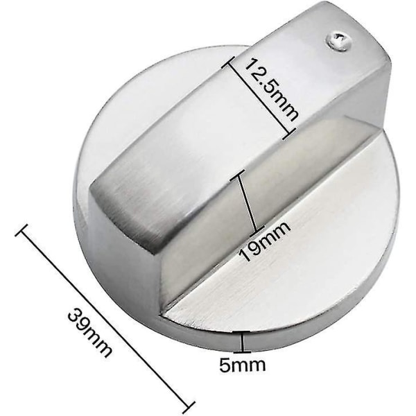 6st Universal kontrollknapp i metall Gasspis 6mm Universal Spisknopp för gasspis