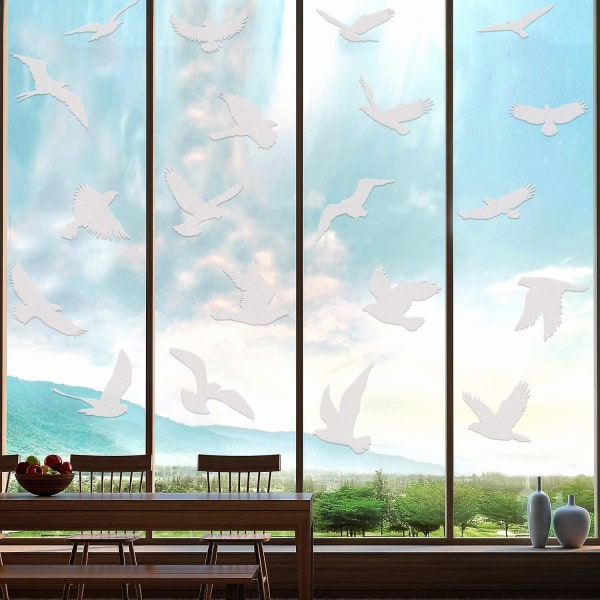 Törmäyksenestoikkunatarra Lintu-ikkunatarra Estä lintujen törmäys oviin Ikkunoiden lasit Läpinäkyvä/sumuttuva ikkunatarra Hälytinlintutarra