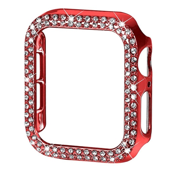 Rhinestone Decor Hard PC Anti-fall Watch Protective Cover Case for Apple Watch Series 9/8/7 45mm