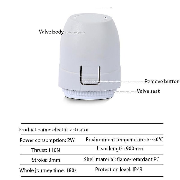 Golvvärmeventil Nc Ac 230v Elektriskt thermal ställdon grenrör för golvvärme termostat