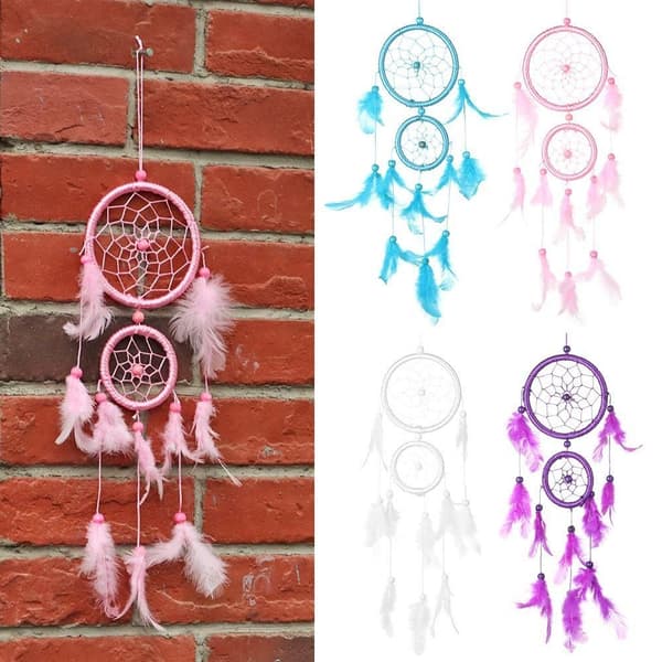 Drømmfangere Fjedervævning ROSA pink