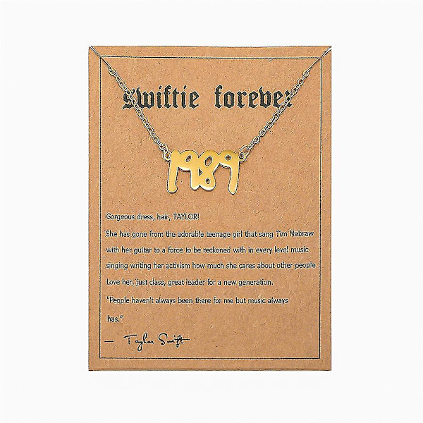 Halsband med hängen inspirerat av Taylor Swift för kvinnor, Swiftie-smycken, musikälskare, fan, födelsedagspresenter 1989