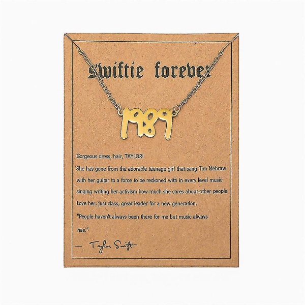 Taylor Swift Inspirerad brevhalsbandshänge för kvinnor Swiftie smycken Musikälskare Fan Födelsedagspresenter 1989