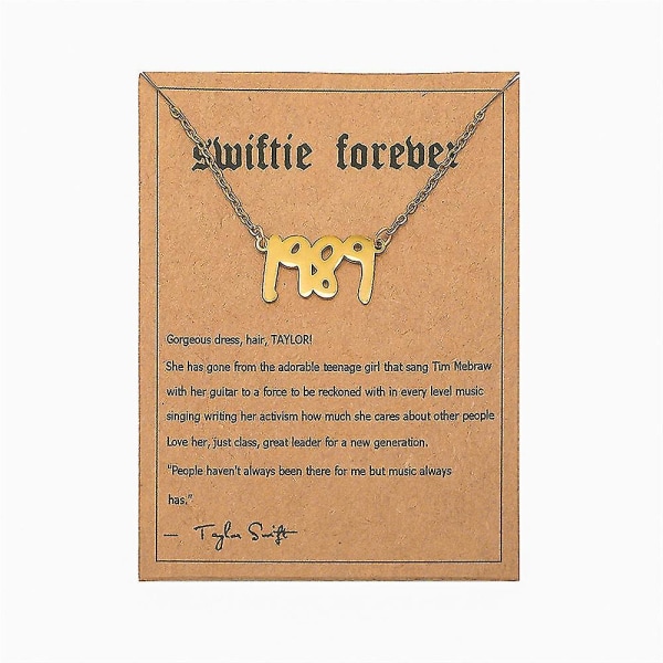 Taylor Swift Inspireret Brev Halskæde Vedhæng Til Kvinder Swiftie Smykker Musikelsker Fan Fødselsdagsgaver 1989