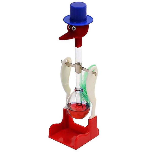 Kreativt non-stop flytende drikkeglass Lucky Bird Duck Bobbing Magic Prank Toy Red