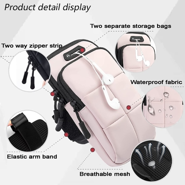 Löpmobil telefon armväska Universal fitness för Pink