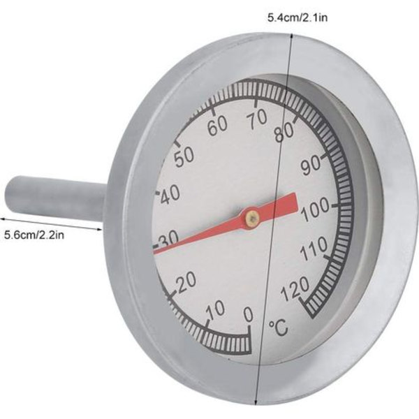Termometer, BBQ Pizzagrill Termometer Temperaturmätare 120℃ för Grillmatlagning