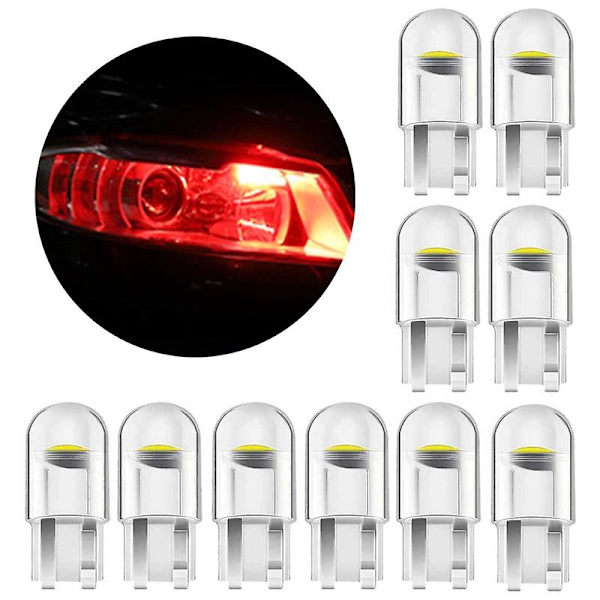 10 st bil T10 led kil omvänd registreringsskylt lampa glödlampa för clearance ljus 12v