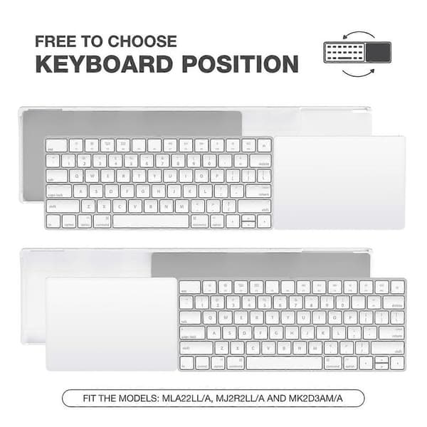 BESTAND Justerbart skrivebordsstativ for Apple Magic Trackpad 2/3/Magic Keyboard 2/3
