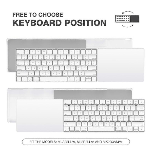 BESTAND Justerbart skrivebordsstativ til Apple Magic Trackpad 2/3/Magic Keyboard 2/3