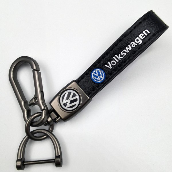 Car Leather Bike Keychain Metal Finish | Heavy Duty nøkkelring | Nøkkelring og krokbeslag Gun Color Hardware Volkswagen