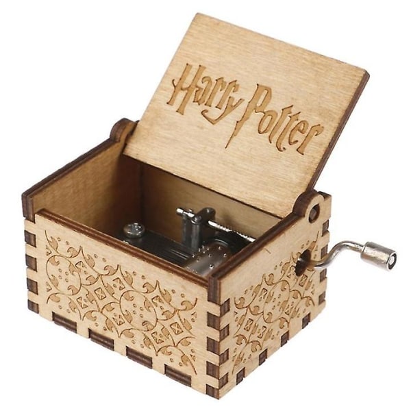 Harry Potter Music Box Magic School Käsikampi Musical Box Lelu brown 1pc