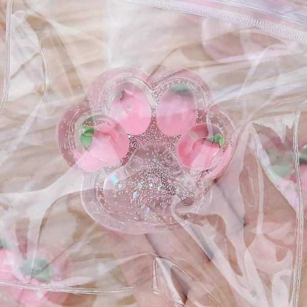 Handgjord Taba Squishy Stor Katt, Jätte Paw Squishy, Squishy Paw för Barn Vuxna Strawberries