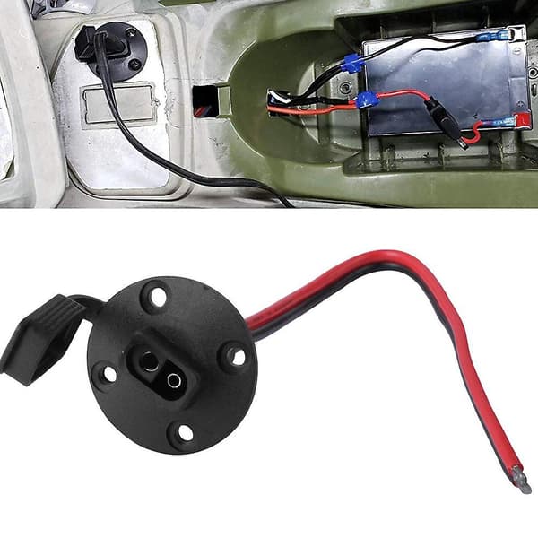 SAE-stikkontakt, Solcelle Vejrbestandig SAE-stik Sidevægsport, SAE-kabel Hurtigforbindelse Panelmontering Universal Flush-monterbar Stikkontakt til Solgenerator
