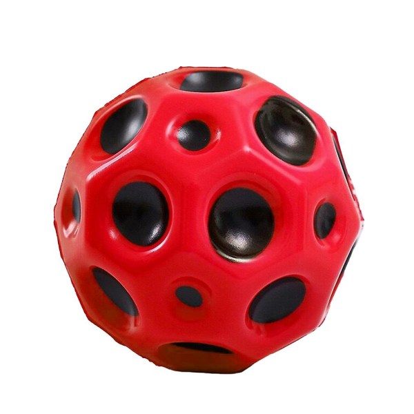 Ekstrem høy hoppende ball Space Ball Hoppeball Barn Sport Innendørs Utendørs Kast Fangst Lek Moon Balls Red