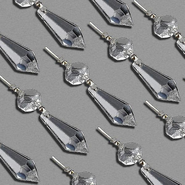 20 stk DIY Transparente Dråpeformede Lysekrone Hengende Dekorasjoner