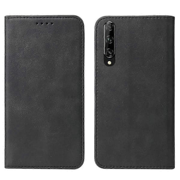 För Huawei P Smart Pro Magnetisk Stängning Läderfodral Black