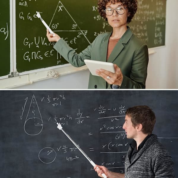 (White) 2 Pcs Telescopic Teacher Finger Pointer, Hand Pointer for Teachers, Small Pointer Stick