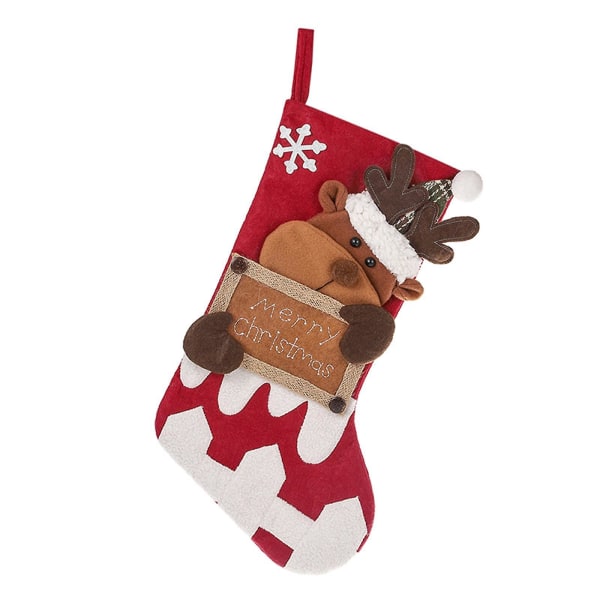 Julepynt Julestrikkede sokker Gavepose Julegaveveske Juldekorative rekvisita anheng