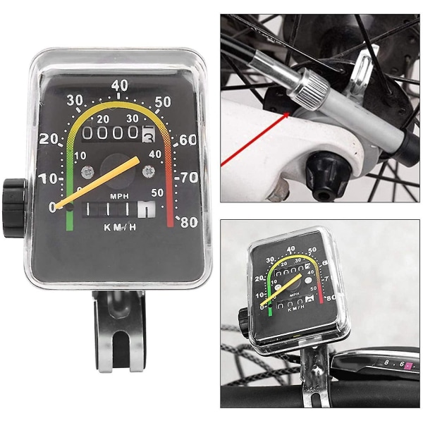 Cykel Speedometer, Cykel Speedometer Cykelcomputer Mountainbike kodebord Vandtæt mekanisk kilometertæller til cykler 26 tommer 27,5 tommer 28