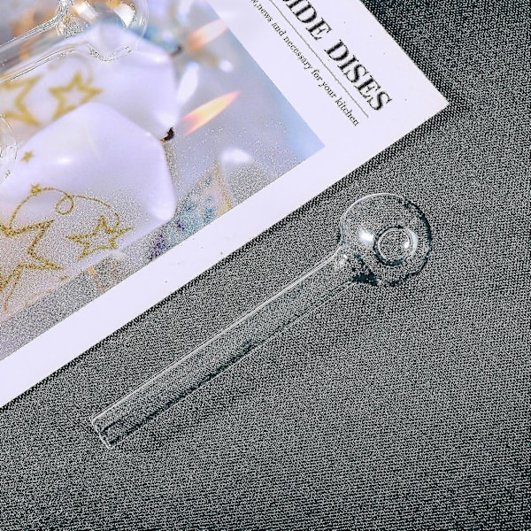 10 kpl Pyrex-lasisia juomapillejä, pyöreä pää, uudelleenkäytettävä, ympäristöystävällinen